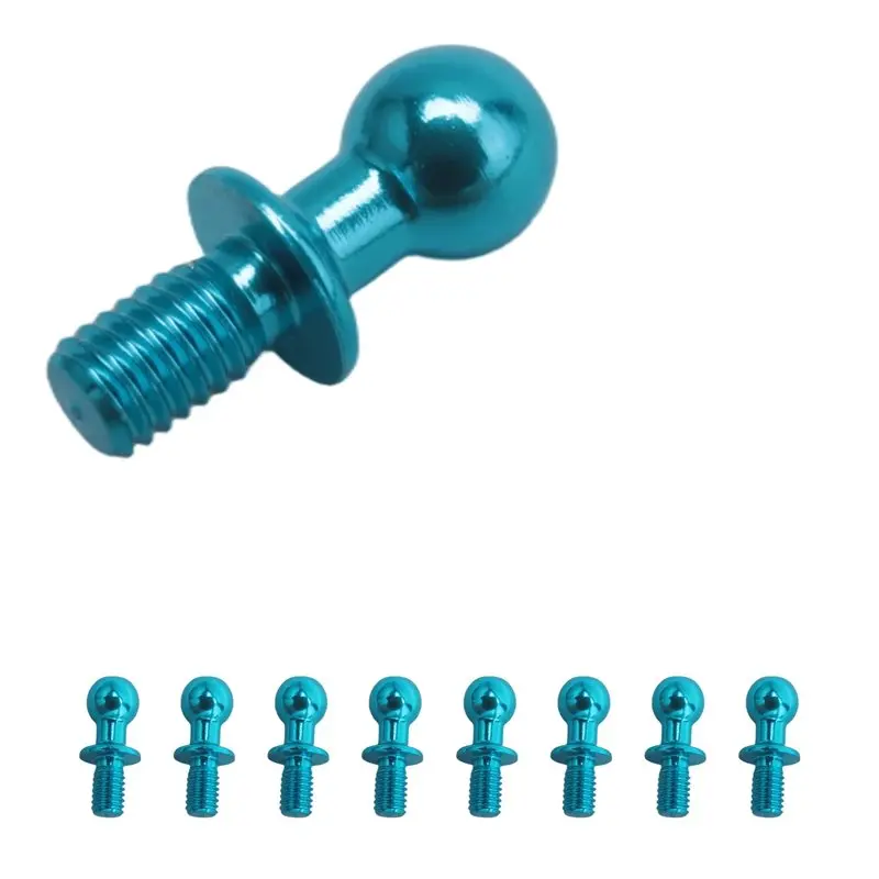FBIL-10Pcs M3 Metal Hex Ball Head Screws For Tamiya TT01 TT02 Sakura D5 1/10 RC Drift Car Spare Parts Universal