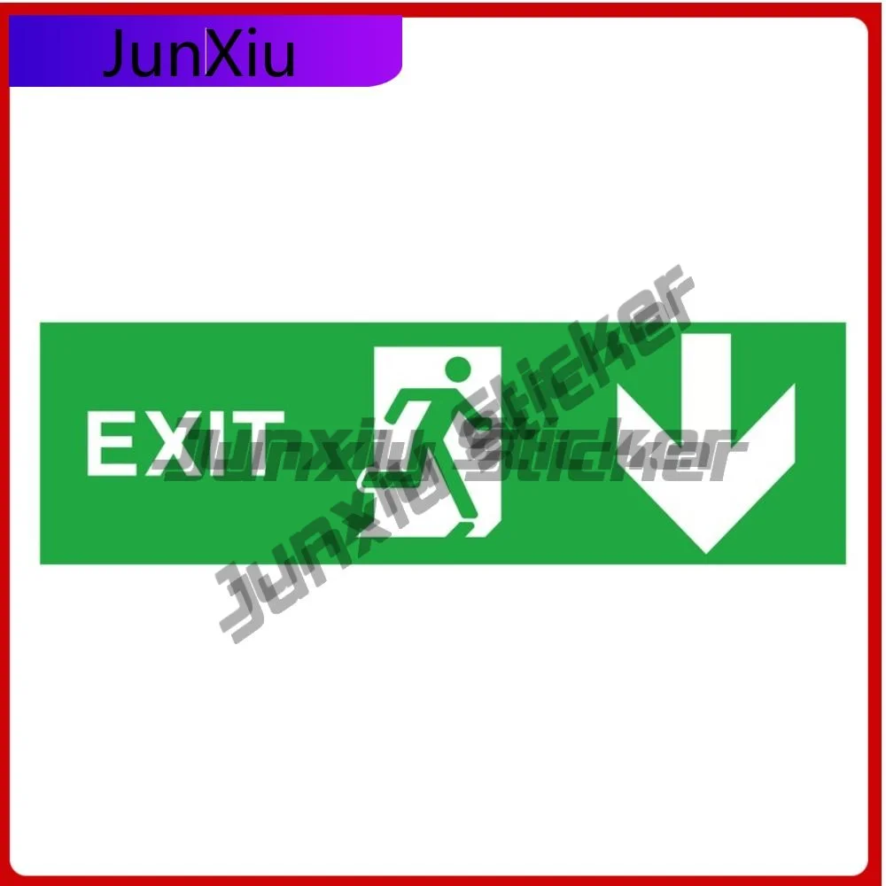 

Exit Down Safety Warning Sign Vinyl Graphic Stickers Camping Car Decoration Decals Bumper Motorcycle Guitar Accessories For Car