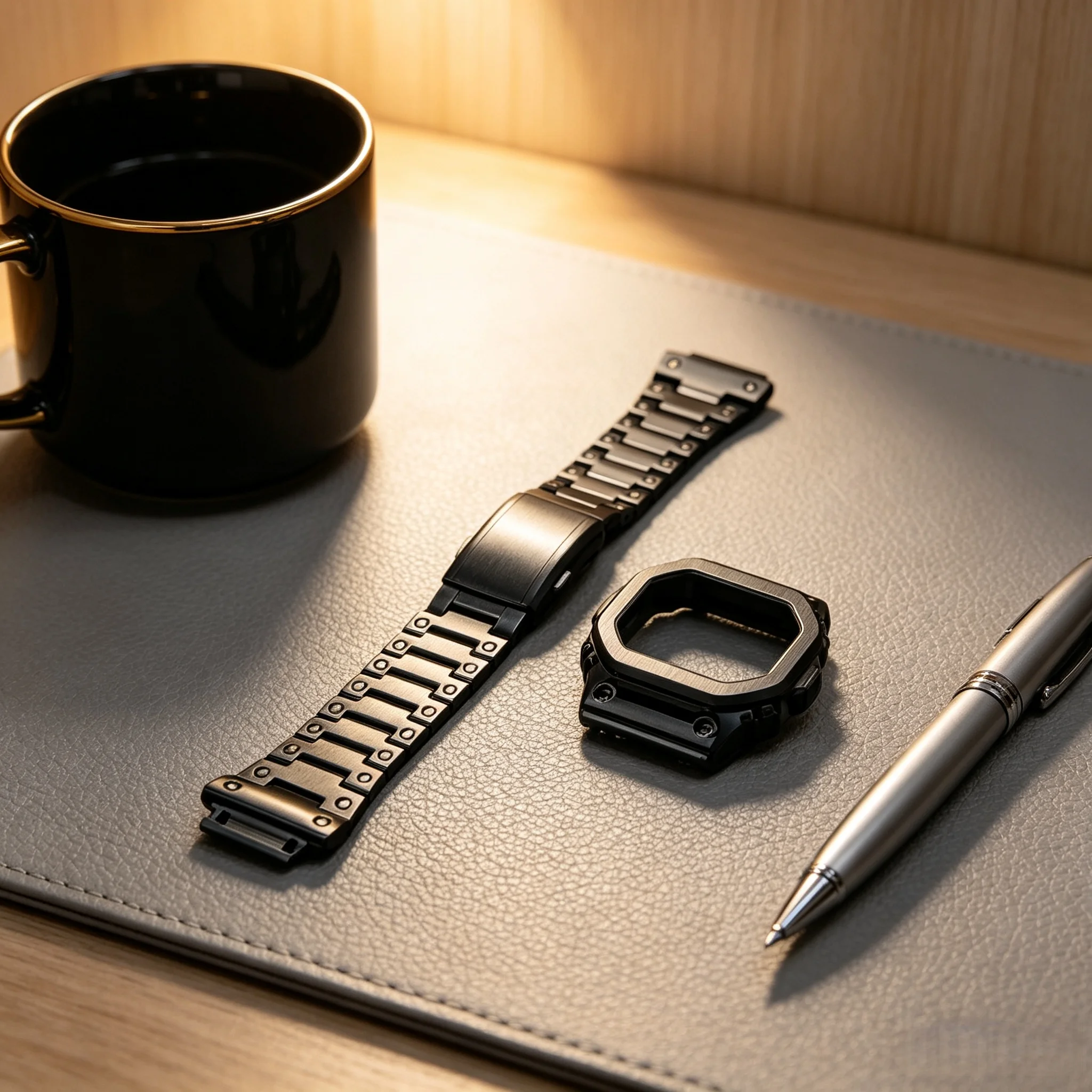 

Gloss Black and Gloss Silver Titanium Modification Kit – Compatible with Casio DW5600 GW5610 watches. Click the icon to purchase