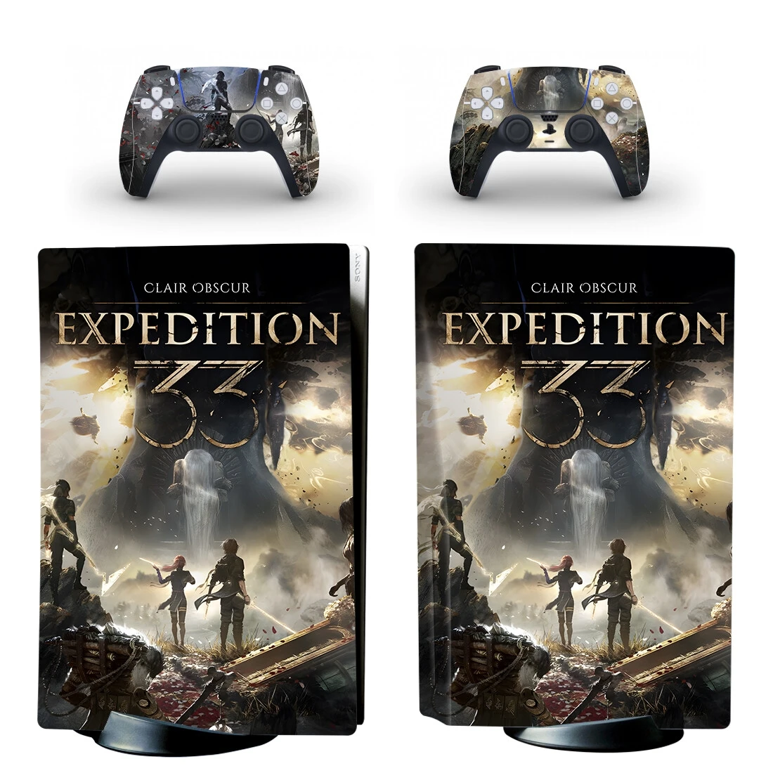 Clair Obscur Expedition 33 PS5 Disc Digital Skin Aufkleber Aufkleber Cover für Konsole & Controller PS5 Fat Skin Aufkleber Vinyl