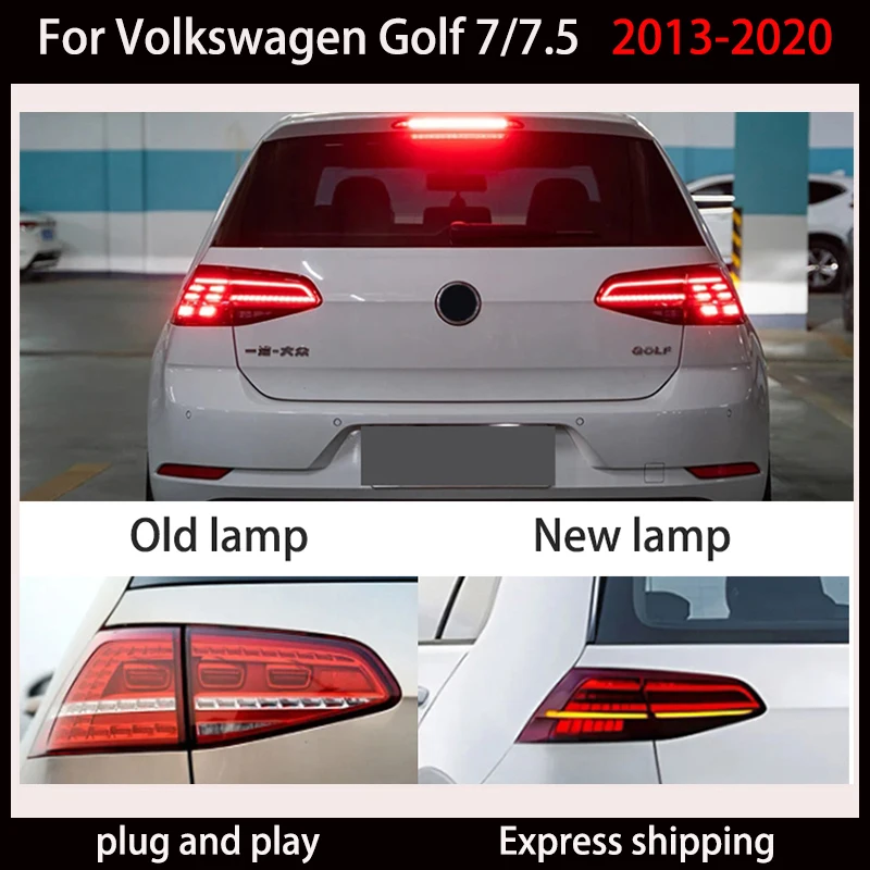For Volkswagen Golf 7/7.5 taillight assembly 2013-2020 LED streamer steering rear light taillight modification car accessories