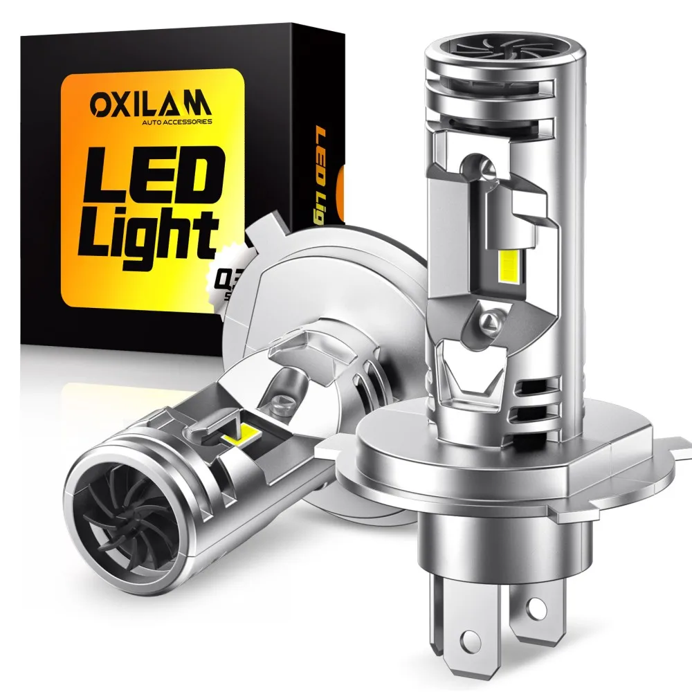 2Pcs 9003 H4 LED Light Canbus Car LED Headlight Bulbs 6500K High-Power High Low Beam With Fan Headlamp For Honda Yamaha Suzuki