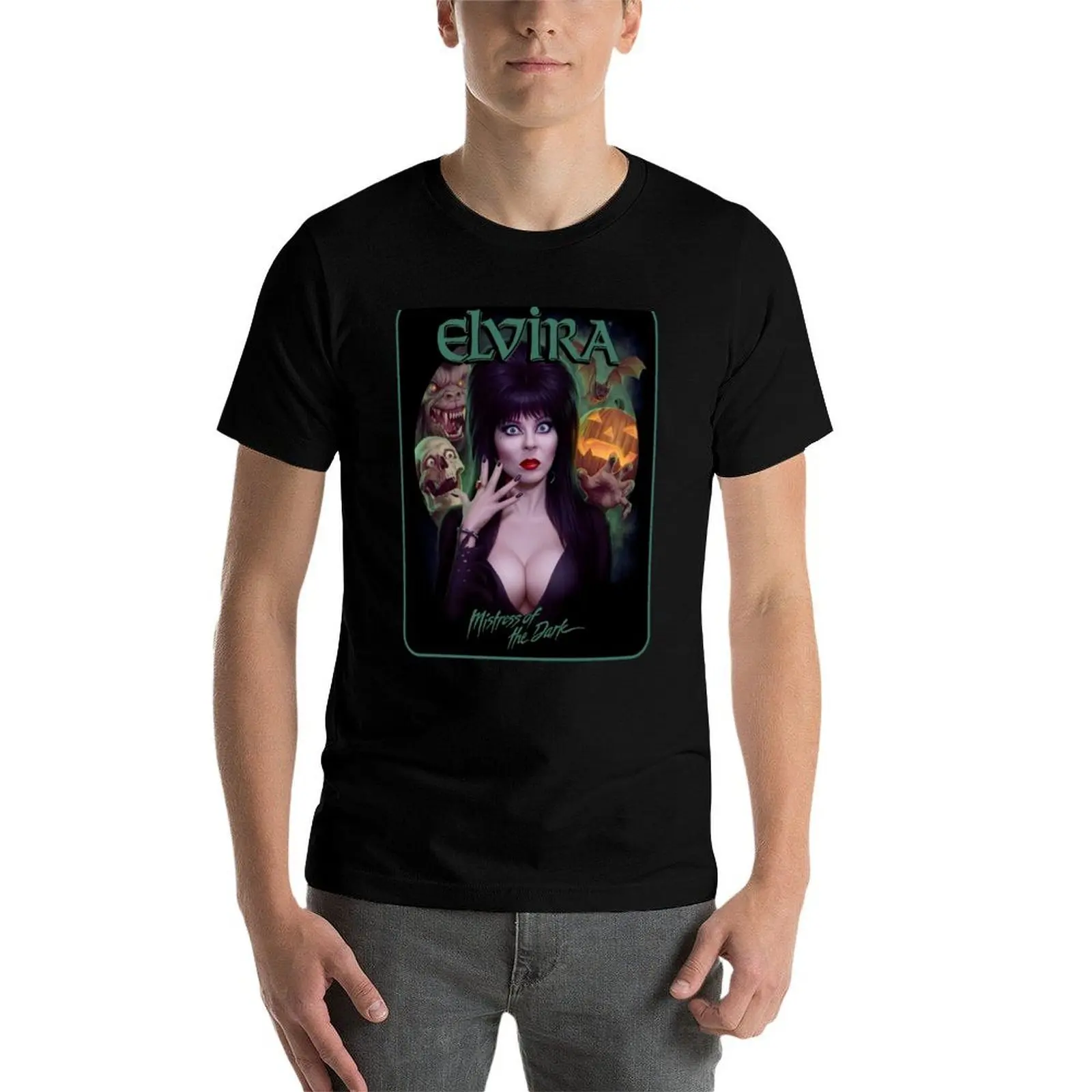 

Elvira Mistress of The Dark Horror Movies Poster Retro Vintage 90s Shirt Celtic Green St Patrick's Day T-Shirt