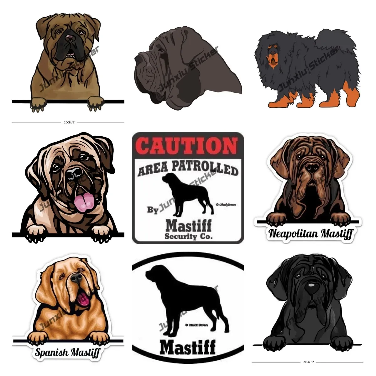 Old English Mastiff Vinyl Decal Smiling Mastiff Sticker Dog Breed Bumper Decal Accessories Die Cut Mastiff Dog Sticker In Color