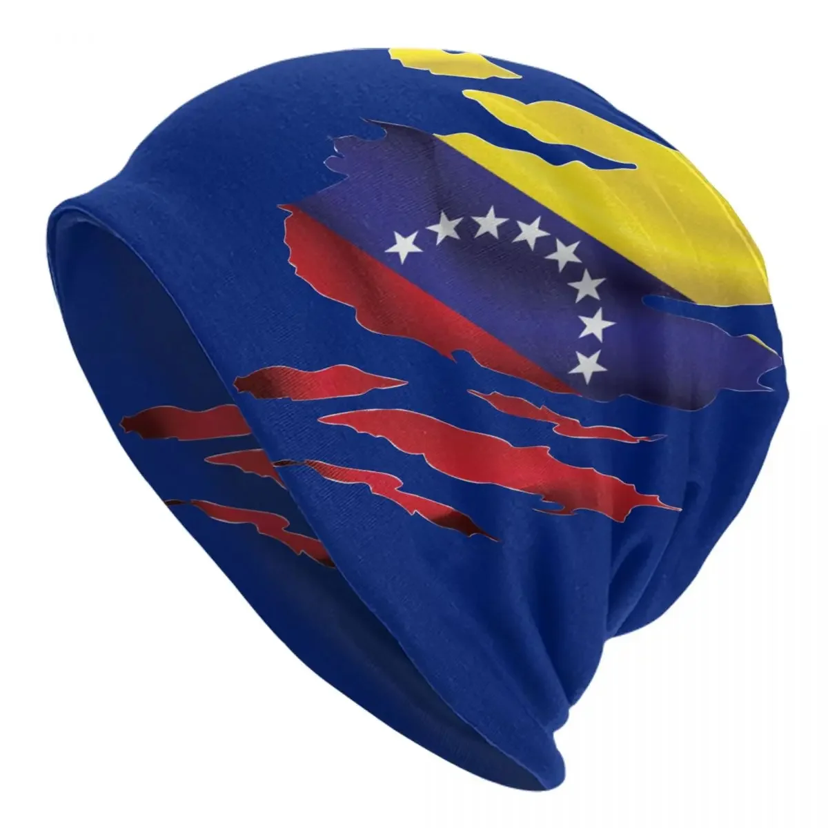 Venezuela Ripped Flag Caps Venezuelan Goth Men Women Outdoor Skullies Beanies Hat Spring Warm Head Wrap Bonnet