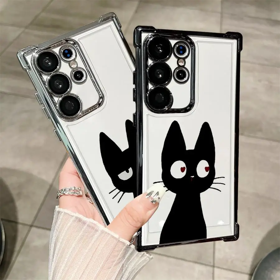 Case for Samsung Galaxy S25 S22 Ultra S24 S25Edge S20 FE S23 S21 Plus Phone Cover Cute Lucky Cat 
