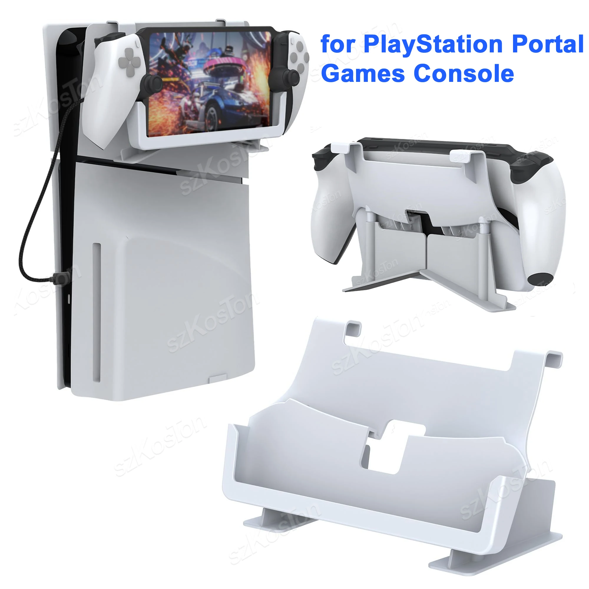 Side Hanger for PlayStation Portal Games Console for PS5 Host Side Hook Desktop Holder for PS Portal Remote Player Accessories