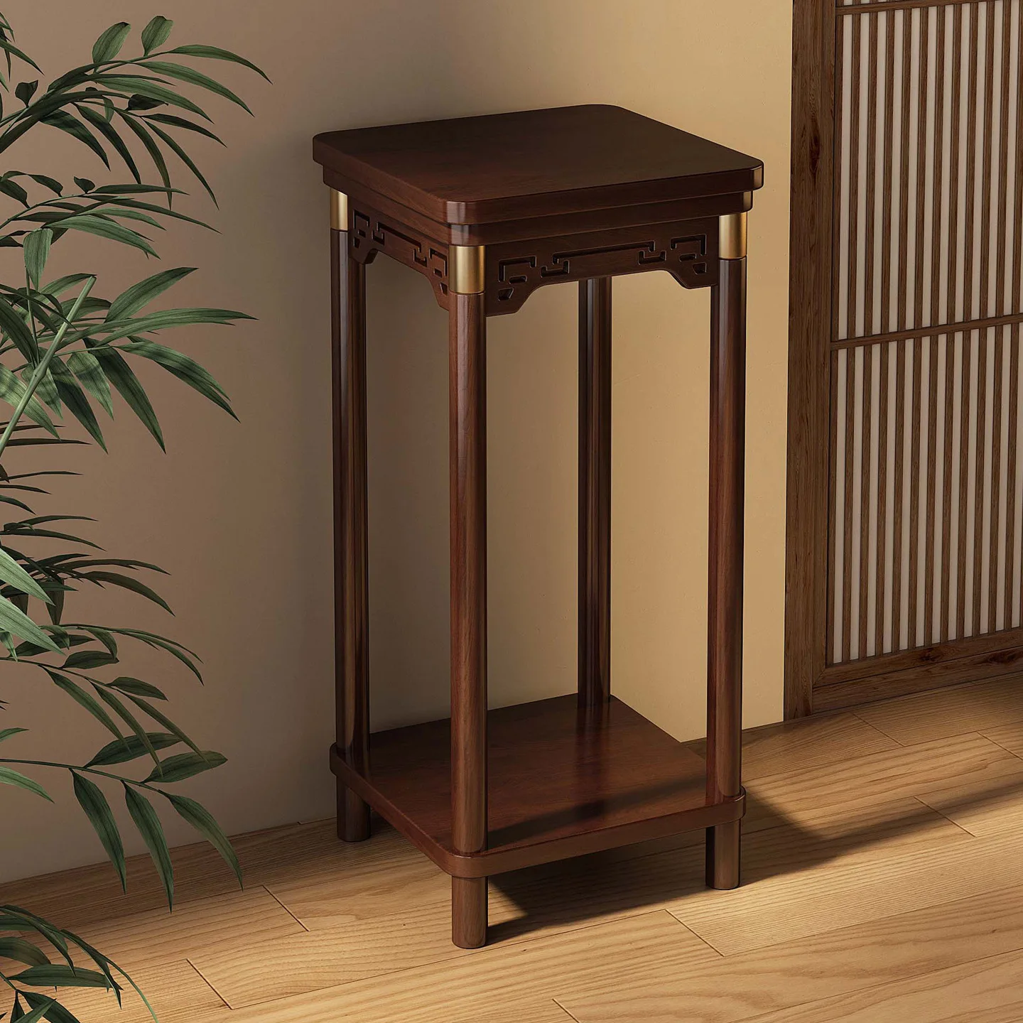 Chinese flower rack, living room floor-to-ceiling multi-layer solid wood flower table rack, balcony potted plant indoor flower
