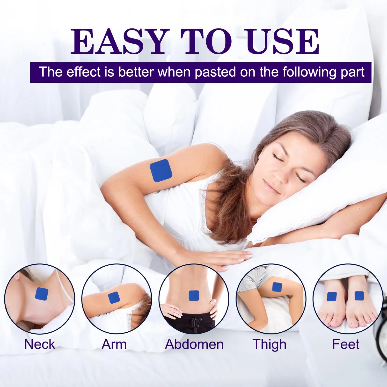 Comfortable Sleep Aid Patches | Overnight Application | Reduce Pressure | 60 Counts | for better Sleep for light Sleepers