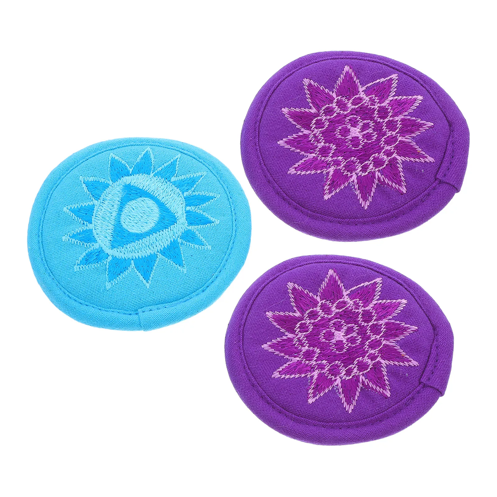 

3 Pcs Accessories Buddha Sound Bowl Cushion Singing Pads Fabric Pillow Supplies