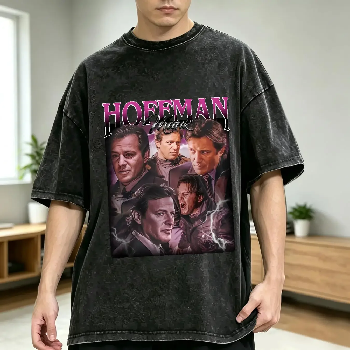 washed T Shirt Limited Mark Hoffman Character Movie Bootleg Vintage Retro 90s tee long or short sleeves vintage Washed fashion