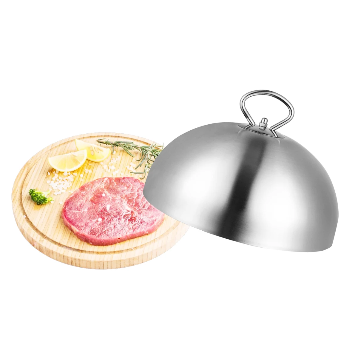 

Oil Cover Stainless Steel Dish Covers for Food Metal Cloche Dome Steak Serving Griddle Accessories Pot
