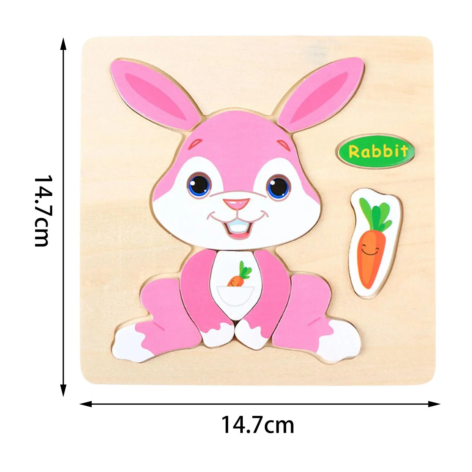 Cartoon Rabbit Puzzles Sensory Toy Shape Sorter Toy Animal Bunny Puzzle Board for Boys Girls Party Favors Birthday Travel Toy