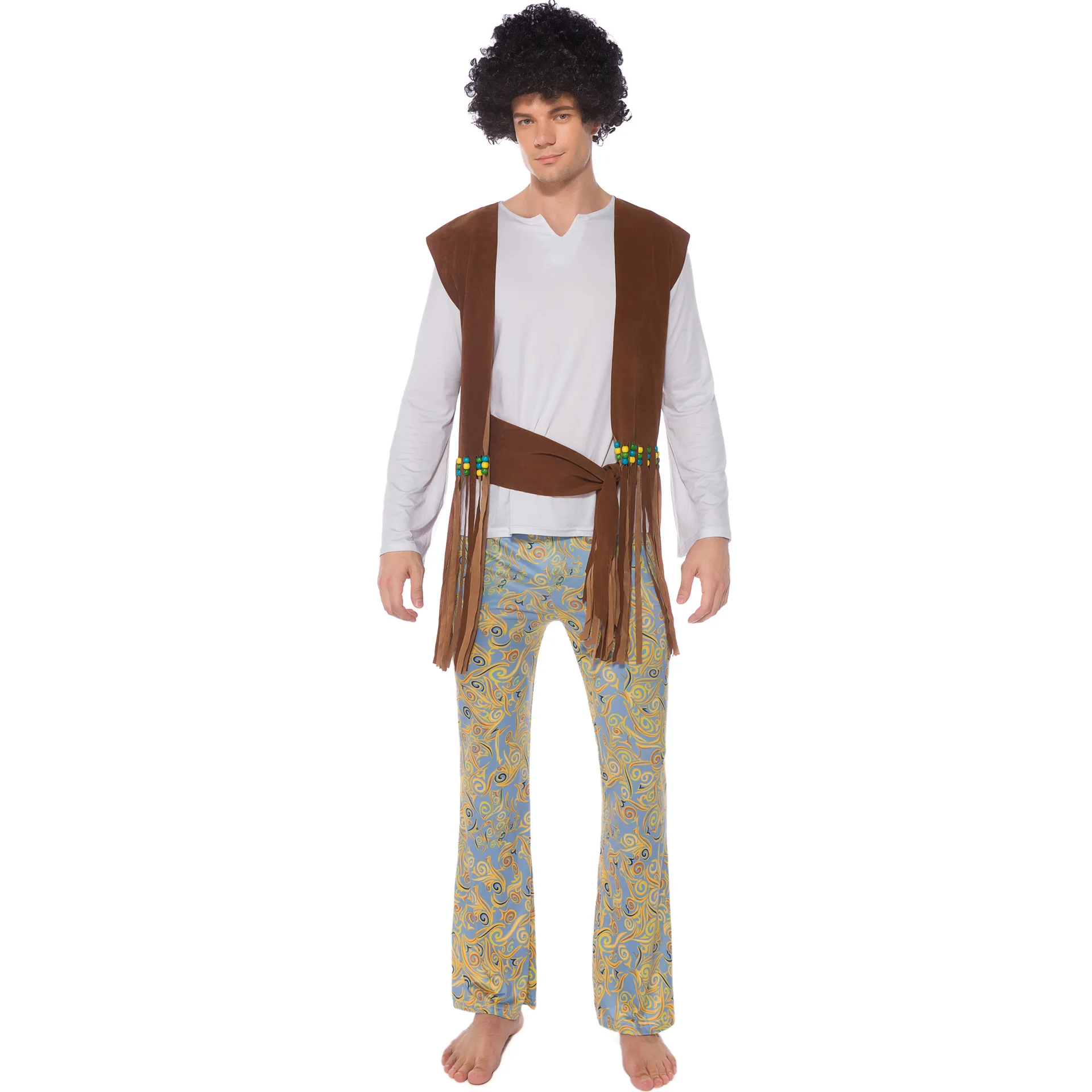 

Retro 70's Disco Hippie Performance Costume For Adult Men