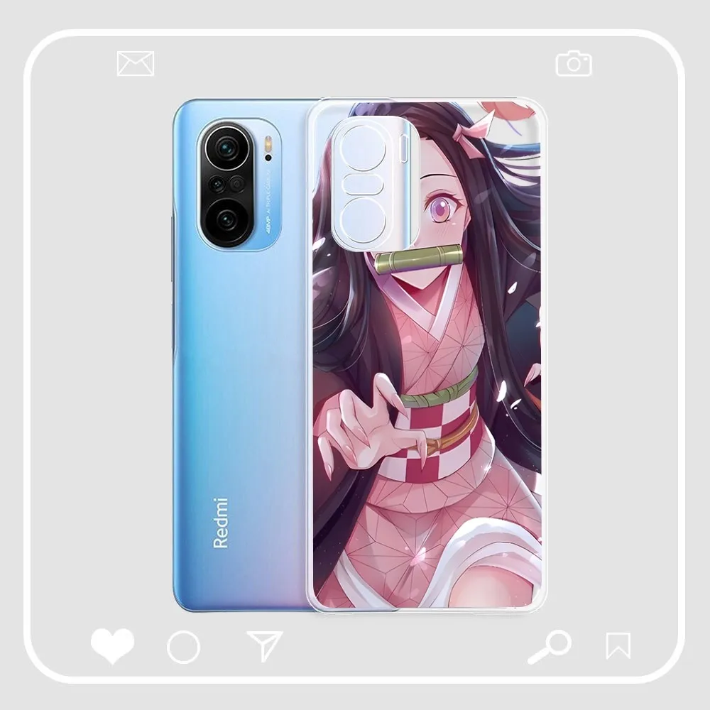 Demon Slayer Kamado Nezuk Phone Case For Samsung S 20 21 22 23 for Redmi Note7 8 9 10 for Huawei P20 30 40 Clear Case