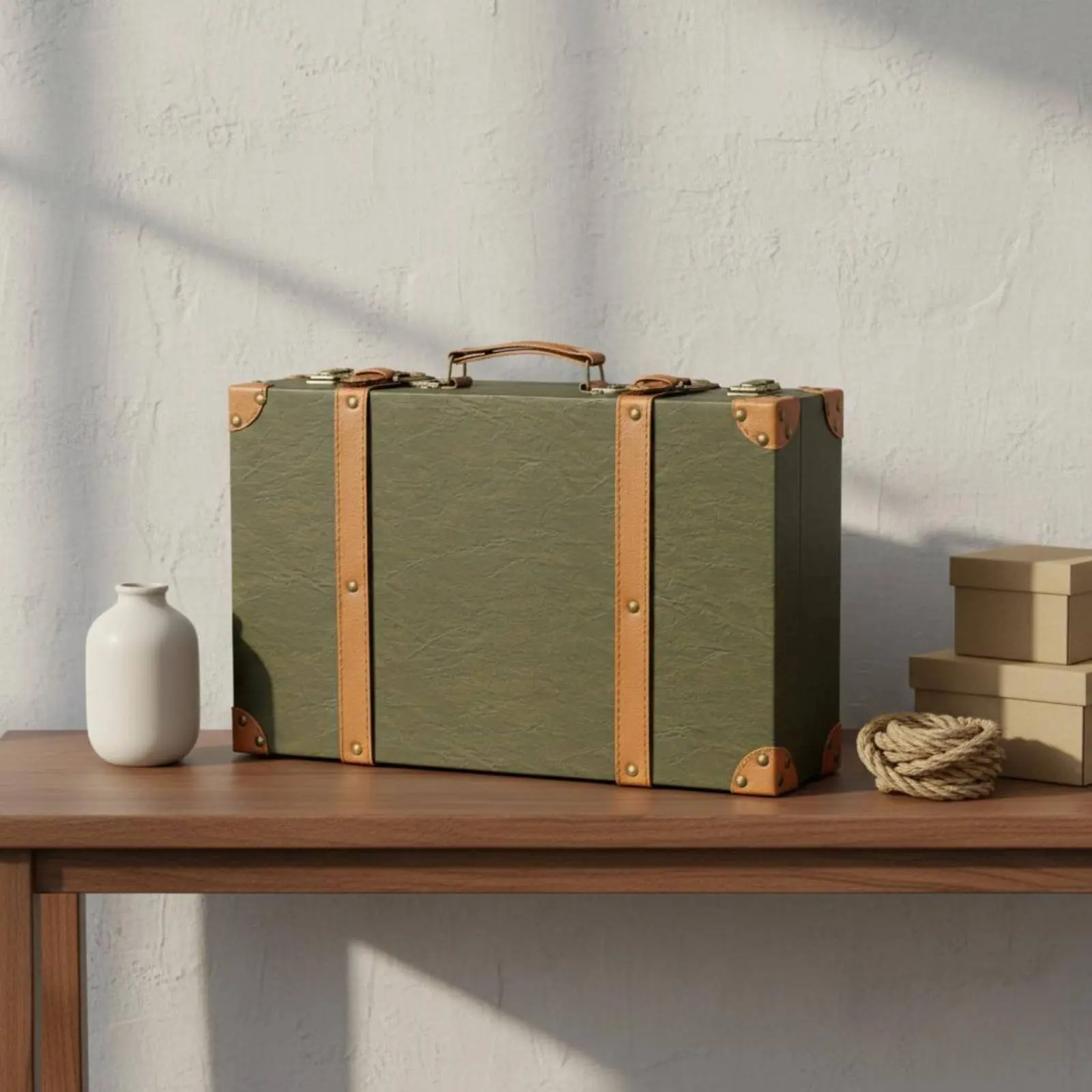3 Pieces Vintage Suitcase Set  - đánh giá và giá Retro Vintage Trunk Suitcase