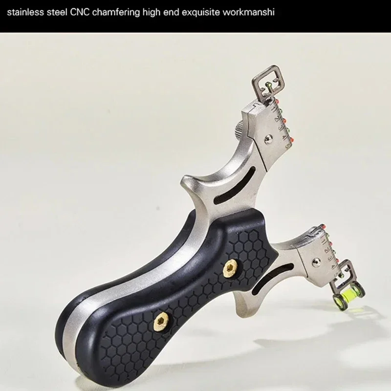 Imagem -05 - High Precision Metal Slingshot para Caça Aim Assist Tiro Simples Skin Band Pacote Kit ao ar Livre