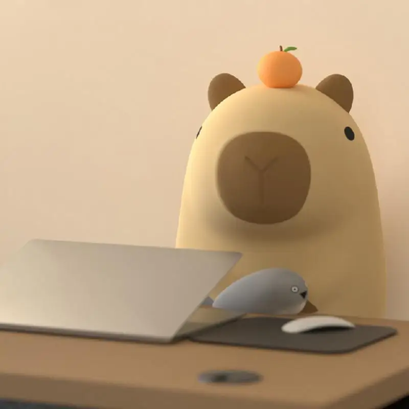 Capybara Siliconen Nachtlampje Schattige Panda Oplaadbare Instelbare Helderheid Timing Oplaadbare Slaap Nachtlampjes Voor Kinderkamer