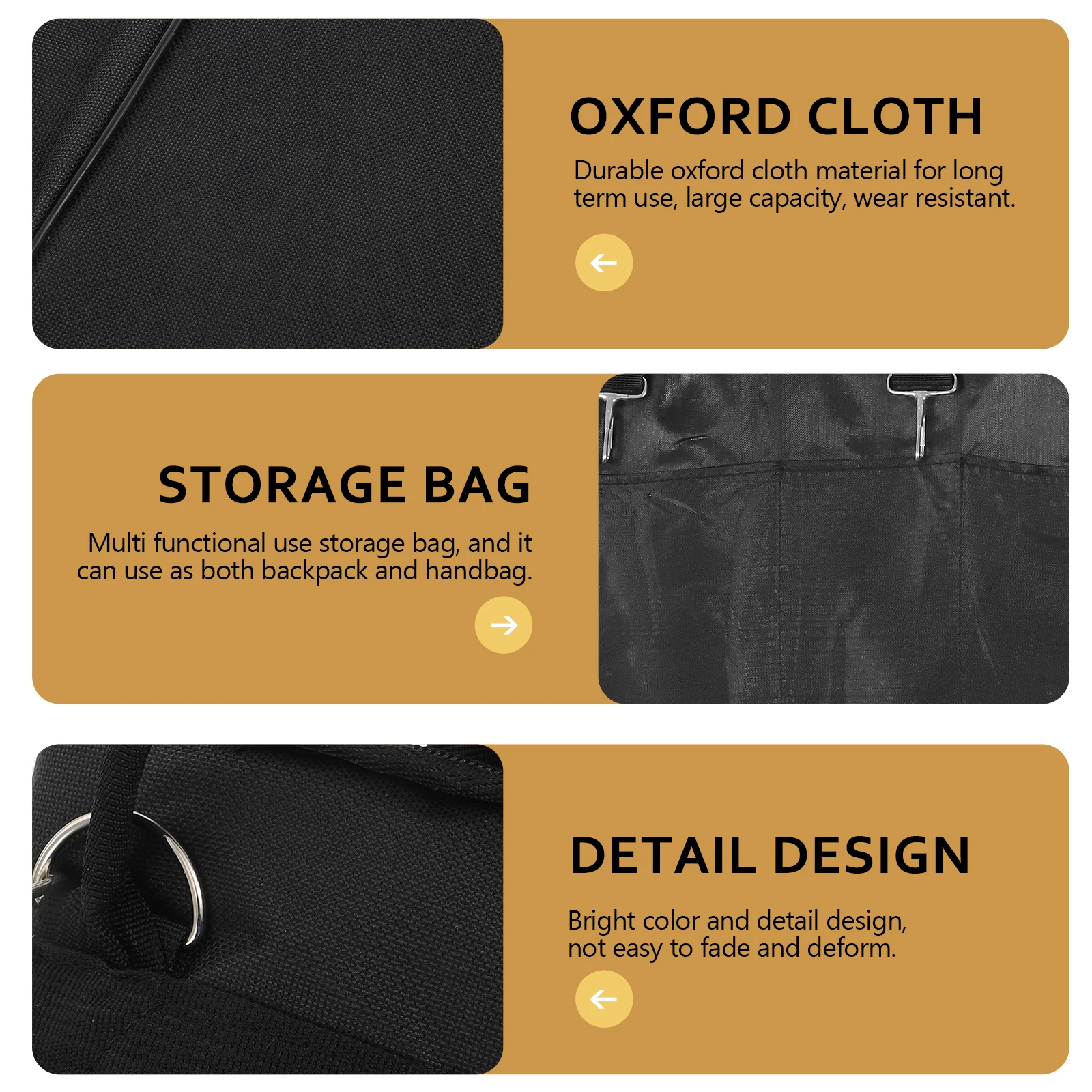 

Drumsticks Storage Bag Single Bags Drummer Accessories Black with Shoulder Strap