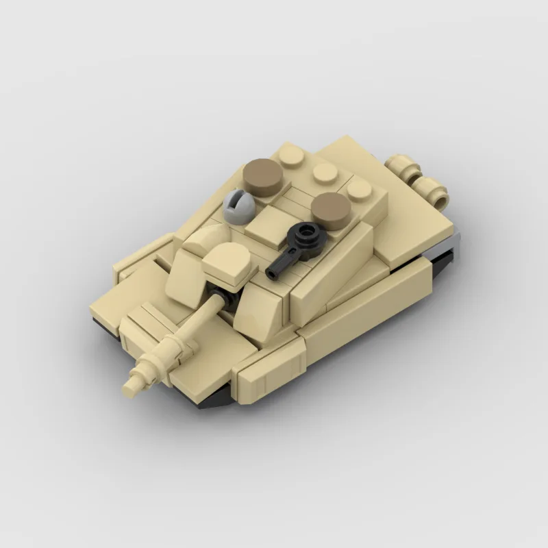Desktop Wargame Chess Display Decor, Mini Heavy Battle Tank Ornament Model, Kids DIY MOC Small Particle Blocks Assembly Toy