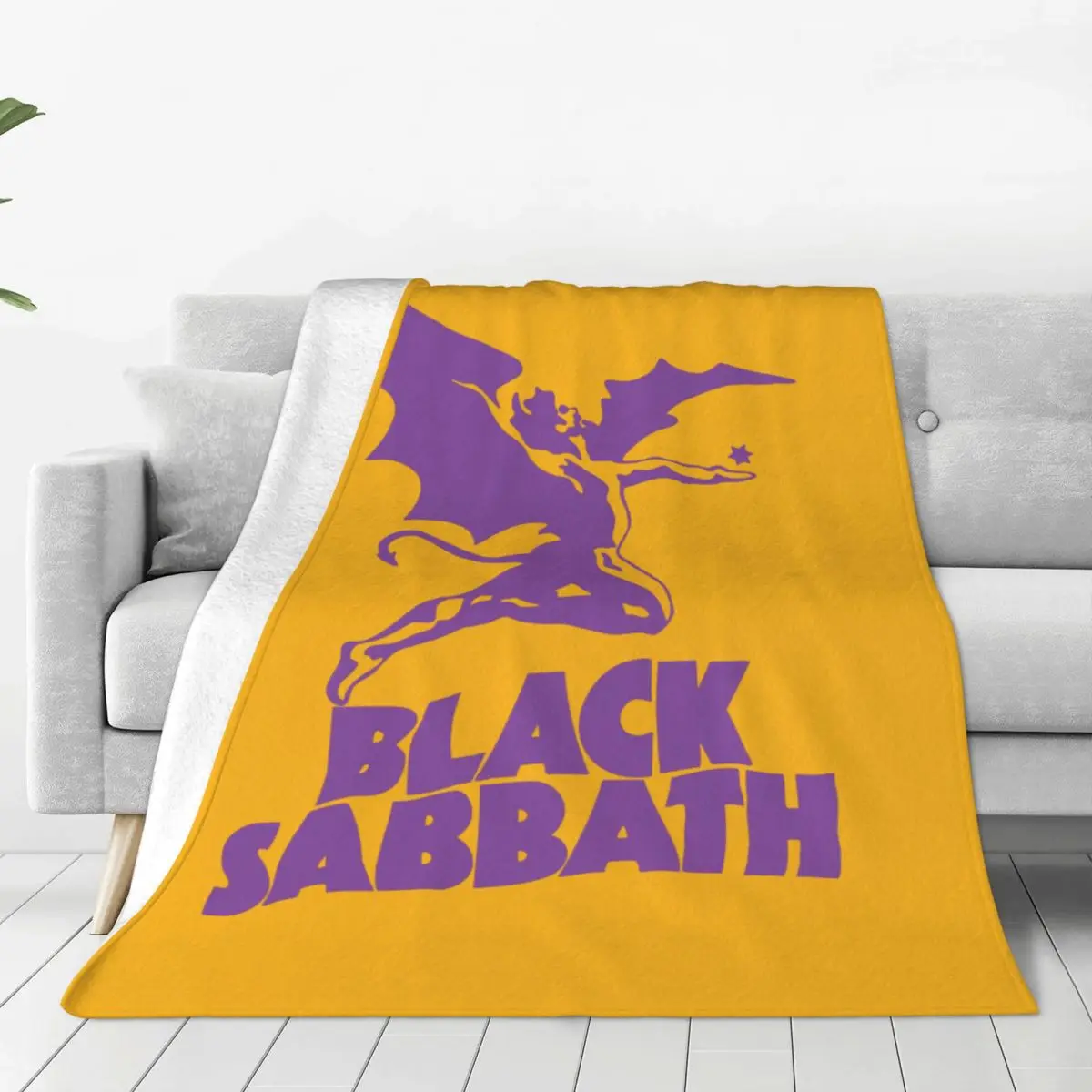 Members Of Black Fuzzy Blankets Black Rock Band Sabbath Funny Throw Blankets for Bed Sofa Couch 200x150cm