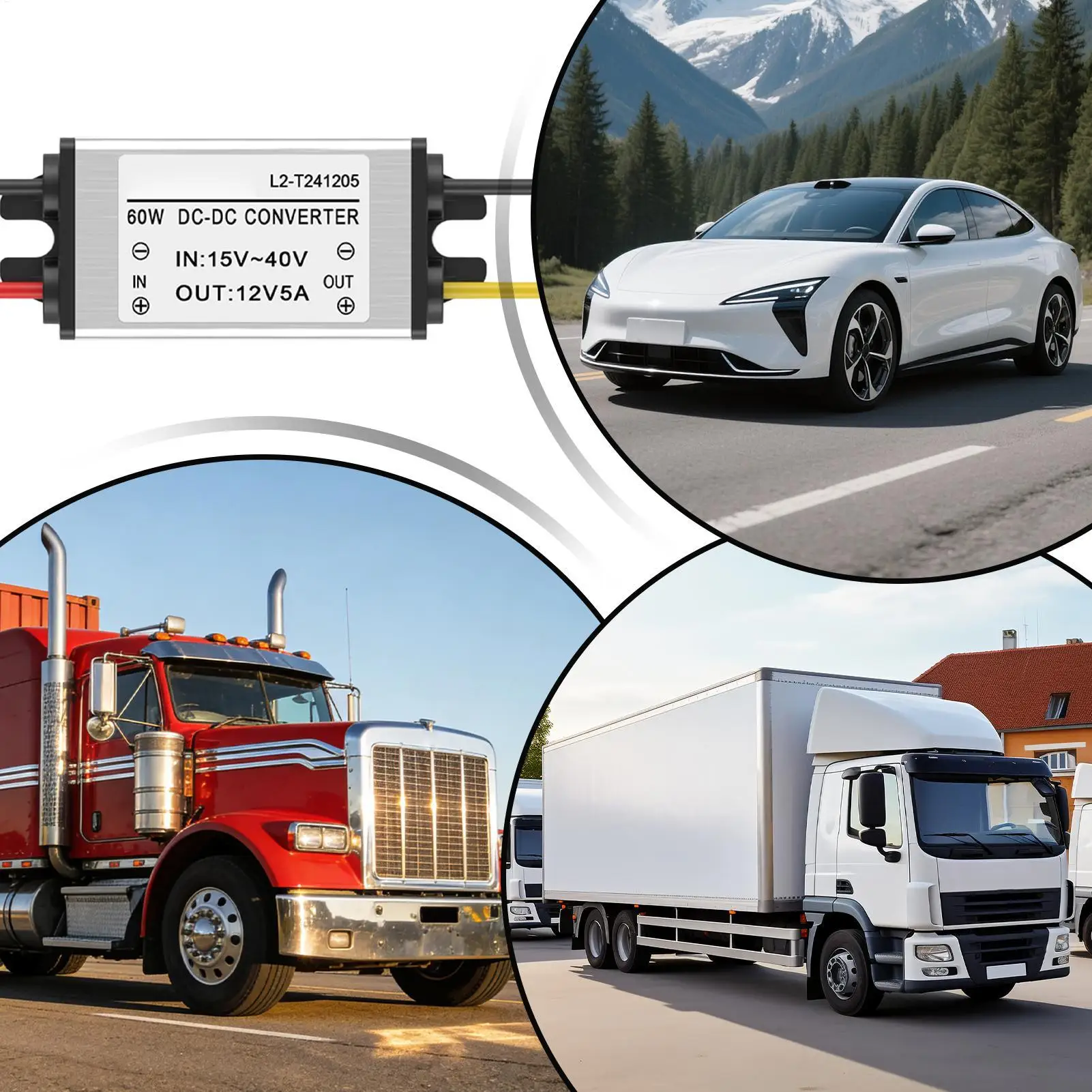 

DC 24V To DC 12V Power Converter Adjustable Power Adapter Module 24V To 12V Step Down Transformer For Automotive Truck RV Auto