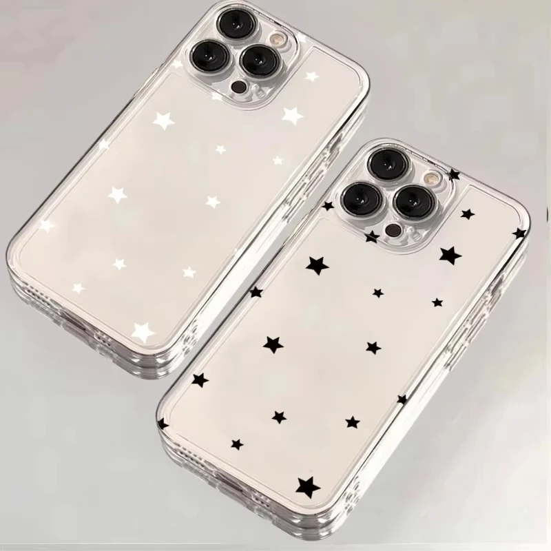 Ins Korean Star Creative Pattern Phone Case For Samsung Galaxy S26 S25 Ultra S24 S23 FE S22 S21 Plus S20 A73 Clear Bumper Cover