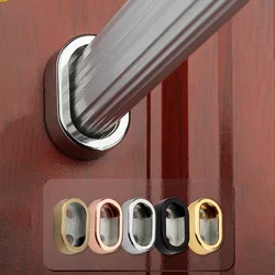 1Pcs Wardrobe Clothes Tube Support Oval Clothe Pipe Holder Closet Rod Clothing Tube Pole End Bracket Holder Flange Base Hardware