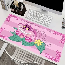 Cheshire Cat Alice In Wonderland Mouse Pad PC Pink Kawaii Cartoon Anime Keyboard Mousepad Laptop Gaming Accessories XXL Desk Mat