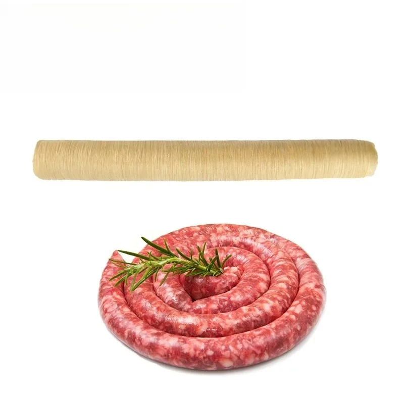 1pc 15M×26mm Sausage Casing Fits Meat Filler Machine Nozzle for Smoked Sausage Ham Salami Maker Sausage Shell DIY Kitchen Tools
