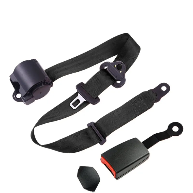 Universal 3 Point for Car Seat Belt Adjuster Shoulder Emergency Lock Retractable Driver Safety Belt Auto SafetyBelt