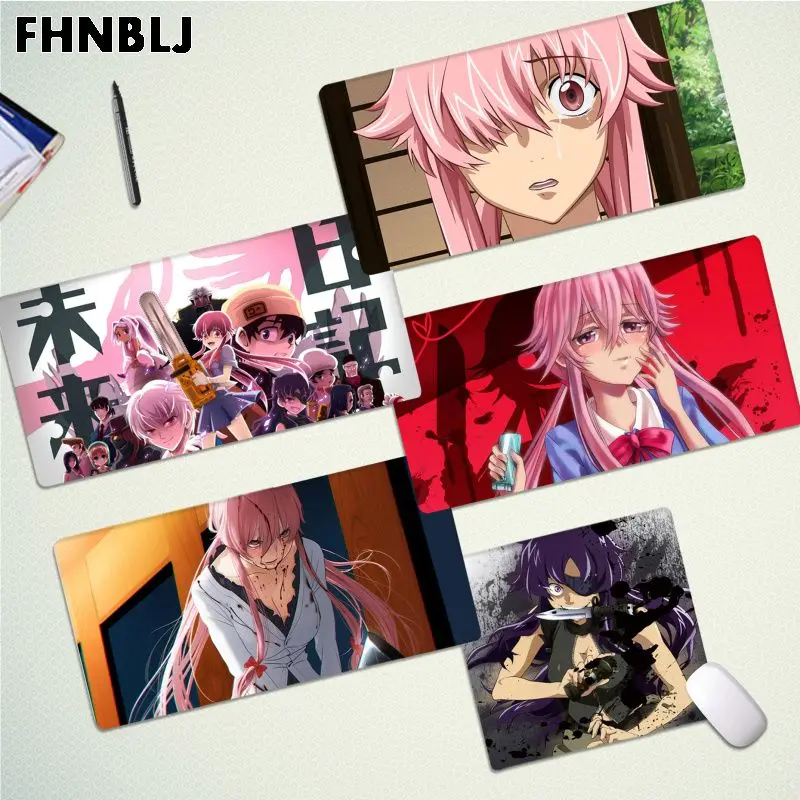 Cartoon Mirai Nikki Simple Design Gaming Player Desk Laptop Rubber Mouse Mat Size For Keyboards Mat Mousepad For Boyfriend Gift