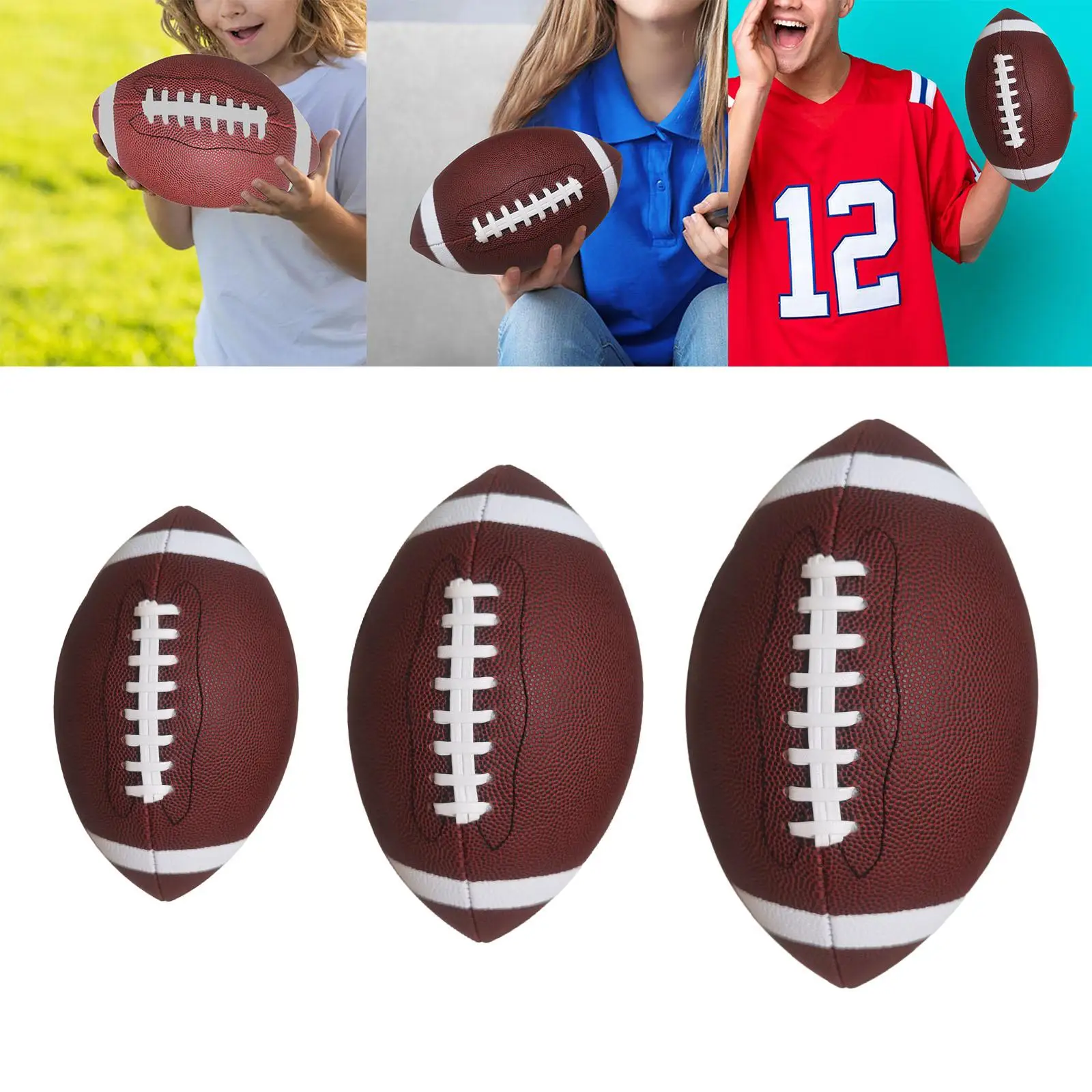 American Football, Official Football Portable Gift Training Lightweight Rugby Ball Competition Ball for Outdoor Indoor