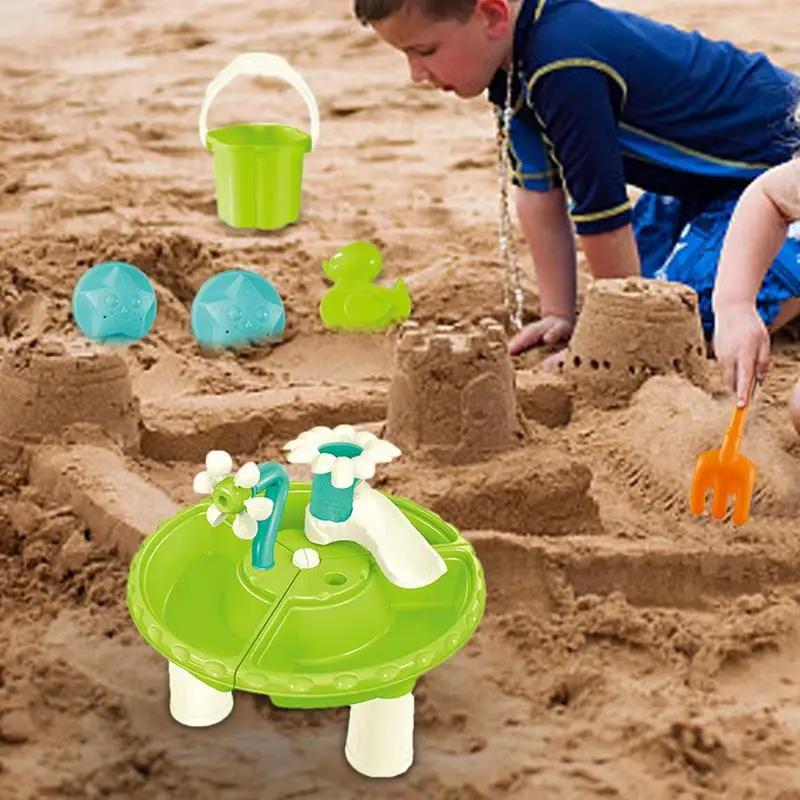 Kids Water Sensory Table 13pc Pond Toddler Water Table Water Toy Accessories Outside Water Play Toys Outdoor Activity Table For