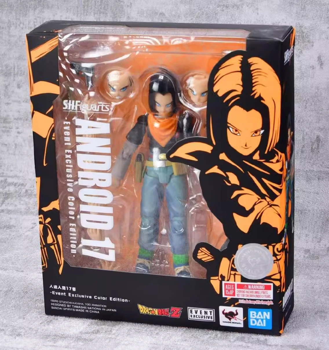 

100% Original Bandai Sh Figuarts Shf Dragon Ball Android 17 Event Exclusive Color Edition Action Figures Anime Model Toys Figura