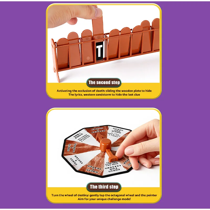 مضحك المغناطيسي Hangman سر كلمة لعبة 2-شخص التحدي لعبة المغناطيسي شماعات سر الأسرة جمع لعبة لعبة عيد الميلاد 2025