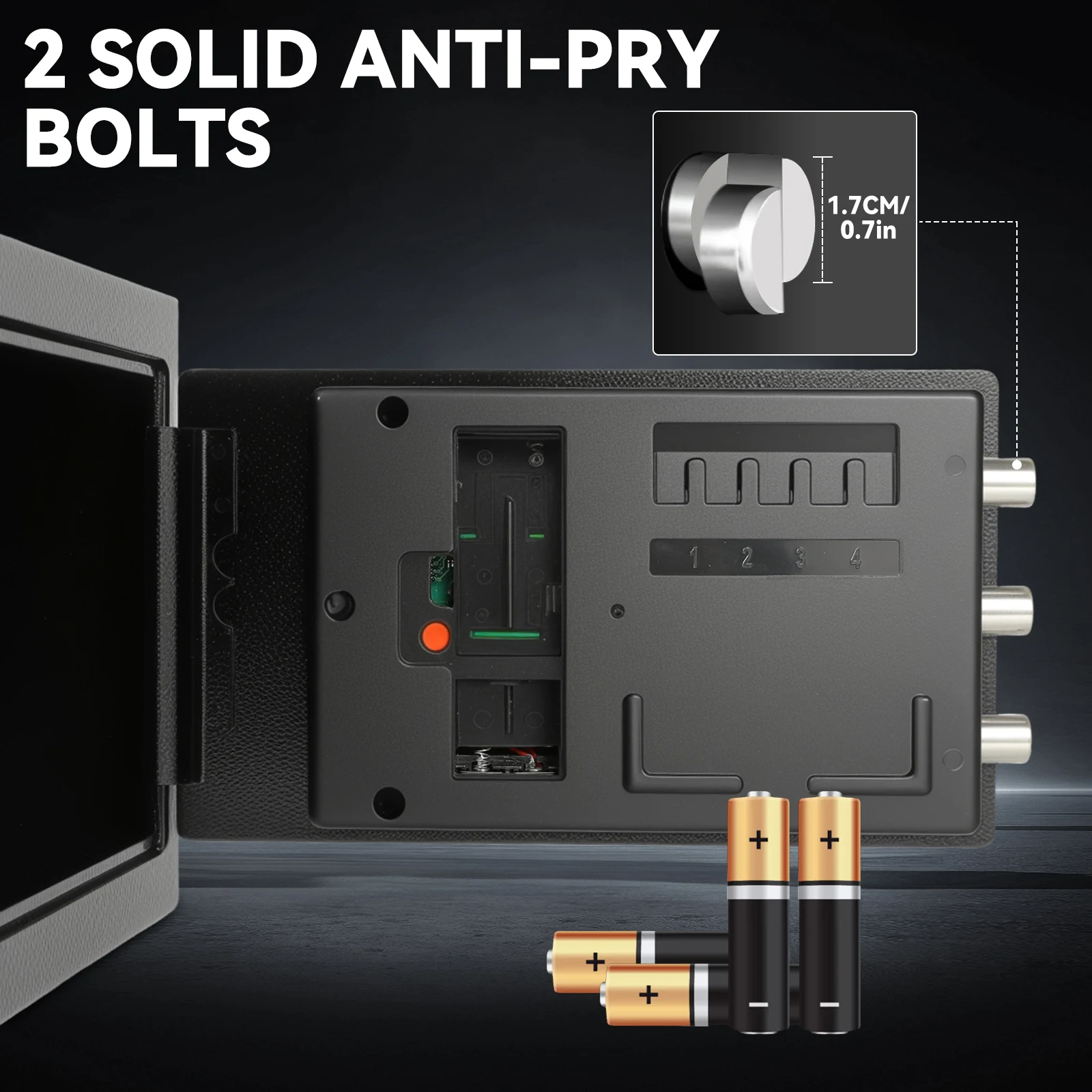 Seeiswork 4.6L/8.5L/16L أثاث آمن قفل مزدوج بت حديد فولاذي آمن مع قفل 2 مفاتيح للأعمال النقدية/المال/المجوهرات #2