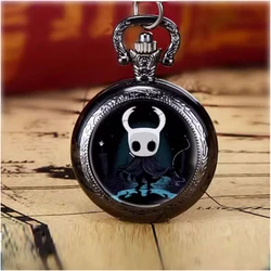 Game Hollow Knight Quartz Pocket Watch Pendant Necklace Chain Clock Jewelry For Women And Men Best Gifts