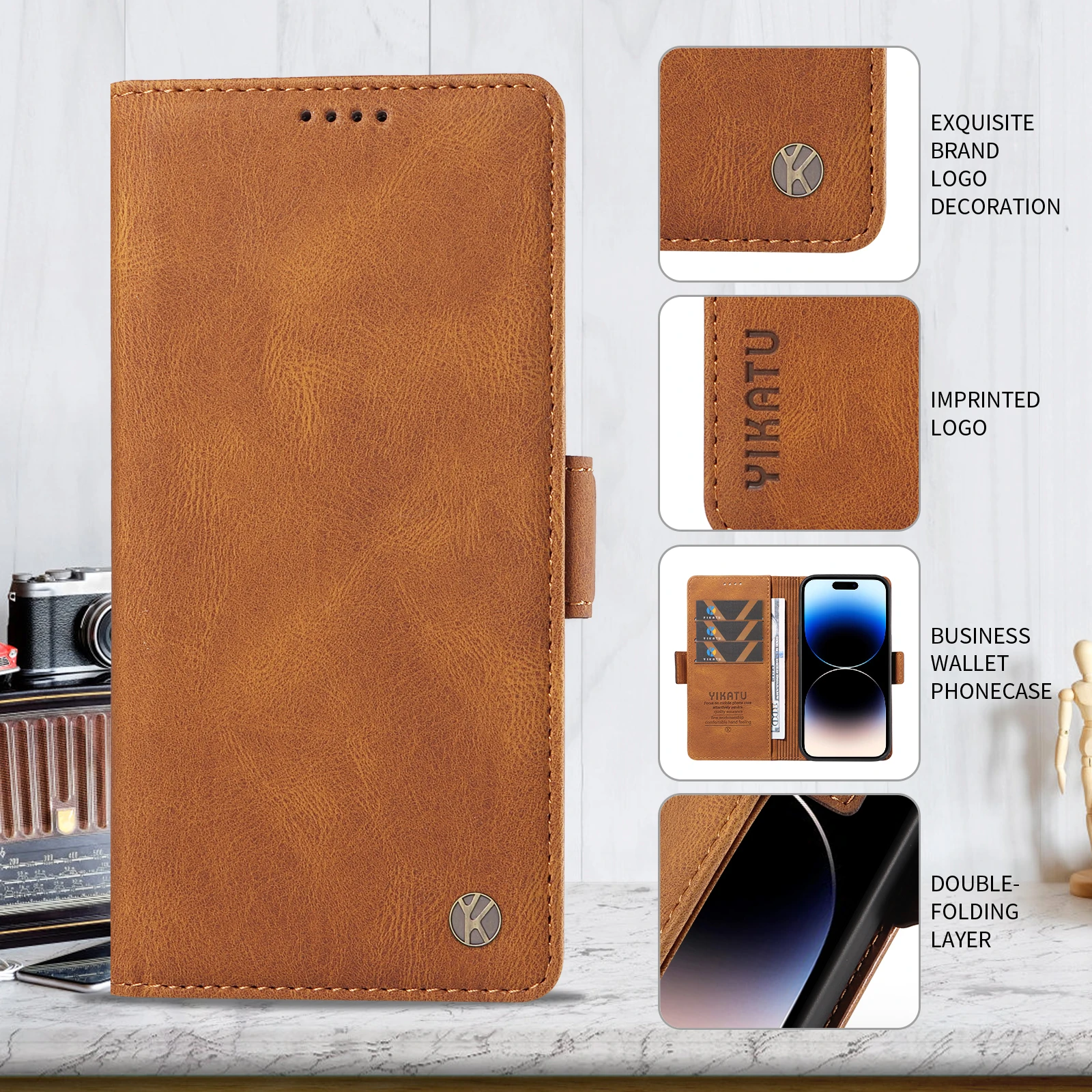 Etui Portfel na Motorola Moto G04 G05 G06 G14 G15 G24 G32 G34 G35 G45 G53 G54 G100 G54 G55 G56 G57 G67 Power G75 G84 G85 G86 — zdjęcie produktu 3