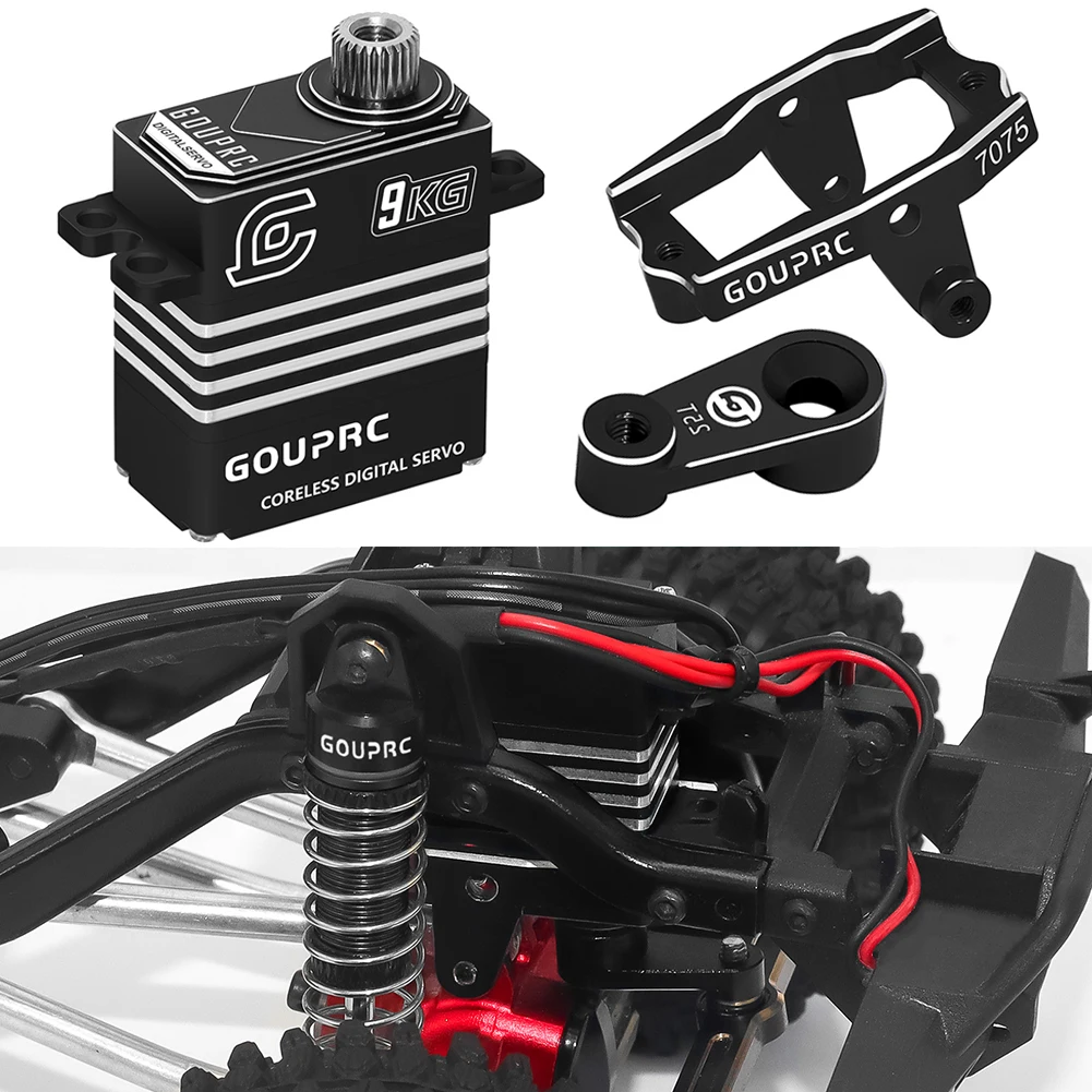 Micro Servo Digital RC de 9KG con soporte de montaje y brazo Servo Digital Mini Servo para TRX4M Servo 1/18 RC piezas de mejora de coche