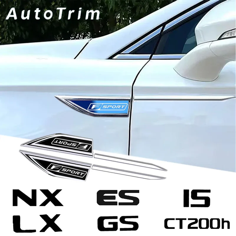 

Auto Door Fender Side Blade Badge Car Body Sticker Exterior Accessories For Lexus CT200H ES FSPORT GS GX