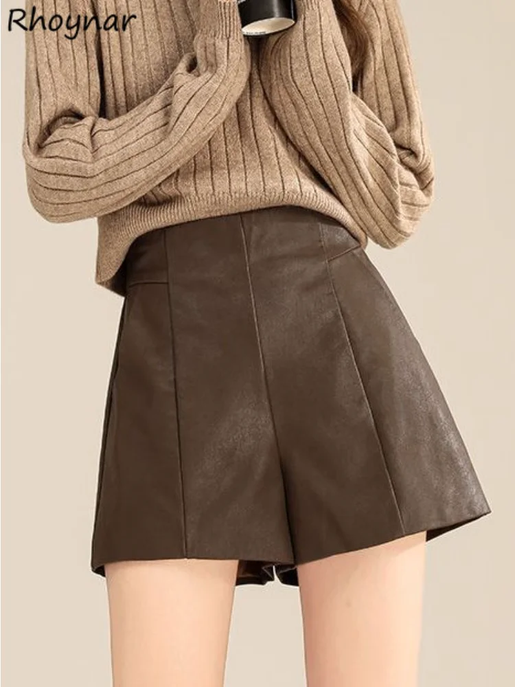 

Shorts Women Spring Fall Minimalist Retro Style Korean Fashion All-match High Waist Design Female Casual Chic Streetwear Bottoms