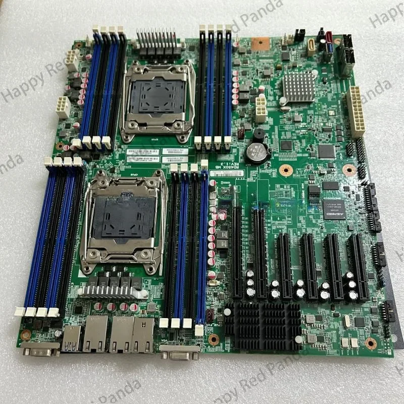 Intel 2011 dual X99 server main board NVME 10 Gigabit 32 core M.2 Lenovo RD450X six card ALEO