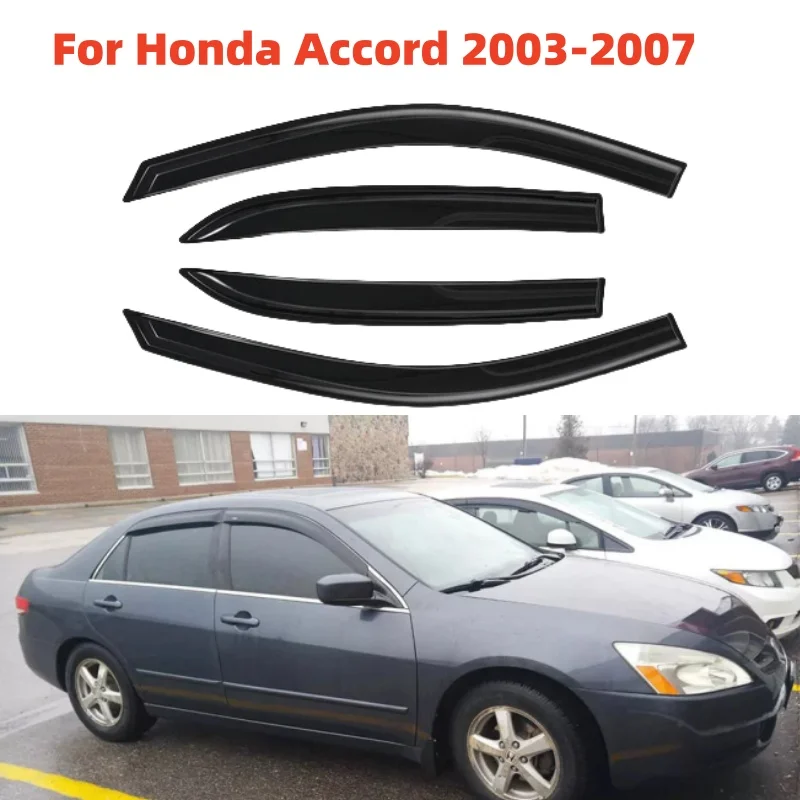 For Honda Accord 2003 2004 2005 2006 2007 Window Visor Deflector Sun Rain Guard Awning Shelter Weathershield Car Accessories