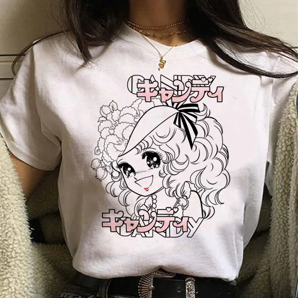 Candy Candy top women comic t shirt girl Japanese y2k comic clothes