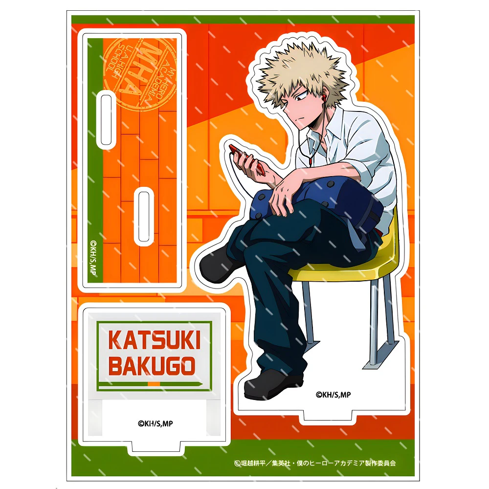 Anime My Hero Academia Midoriya Izuku Bakugo Katsuki Todoroki Shoto Acrylic Action Figure Toy Stand Model Doll for Gift