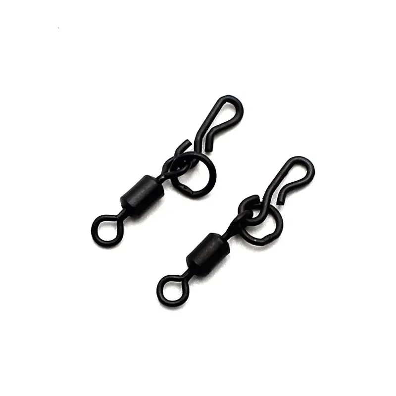 20 Pieces Carp Fishing QC Drop Off Inline Swivel With Ring Carp Hair Rig Swivel For Carp Fishing End Tackle Equipmen Accessories