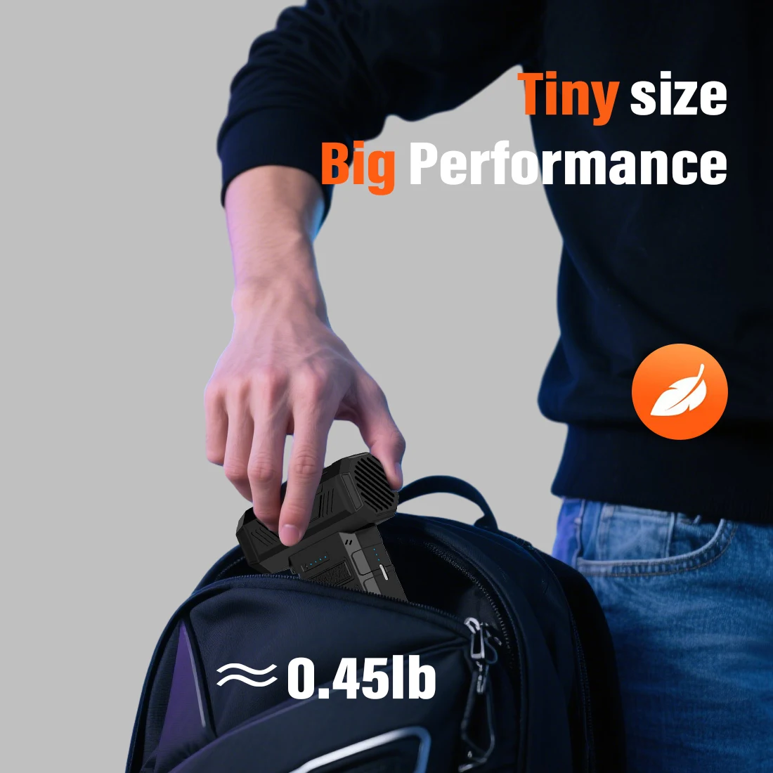 U7Ultra Mini Turbo Fan Jet(180000RPM),Speed 58m/s Portable-Electric LED Compressed Air Duster, for Keyboard,Car,PC,Home Cleaning