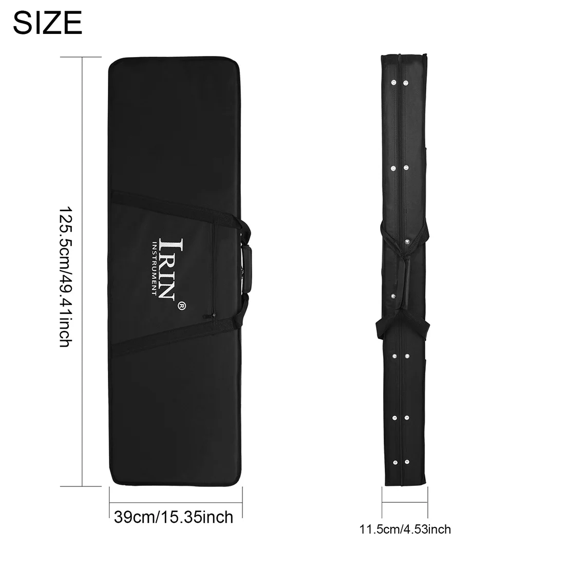 Electric Bass Gig Bag Waterproof Padded Oxford Cloth Electric Bass Case with Strap for Electric Guitar Bass Protection Accessory