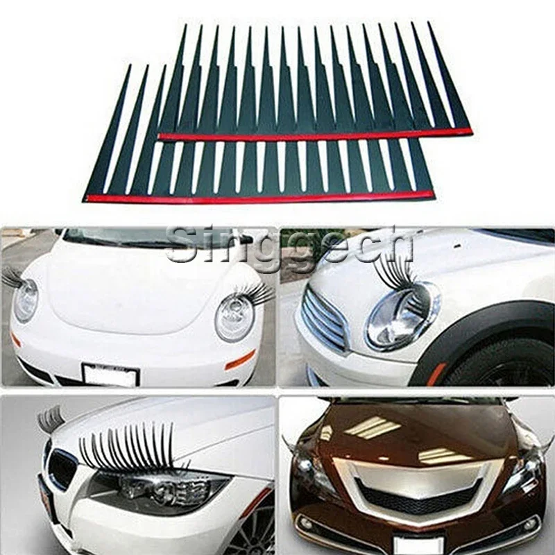 LENTAI dla BMW e46 e39 e90 e60 e36 f30 f10 Volkswagen polo golf 4 Fiat 500 punto 1 para 3D reflektor samochodowy sztuczna rzęsa naklejki — zdjęcie 3